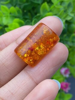 อำพัน Amber 9.05 กะรัต พลอยแท้ อัญมณีมงคลประจําวันเกิด เครื่องประดับพลอย