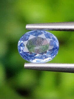 พลอย ไพลิน blue sapphire 0.91 กะรัต (Cts.) พลอยแท้ อัญมณีมงคลประจําวันเกิด เครื่องประดับพลอย