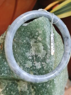 JB6711094 หยก พม่า แท้ Jade กำไลหยก 58.6 มม. (Jadeite bracelet) พม่า (Myanmar)