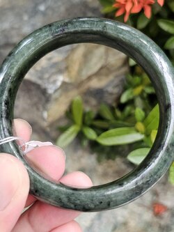 JB6804050 หยก พม่า แท้ Jade กำไลหยก 62.0 มม. (Jadeite bracelet) พม่า (Myanmar)