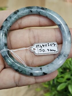 JB6711207 หยก พม่า แท้ Jade กำไลหยก (Jadeite bracelet) พม่า (Myanmar) 50.3 มม.