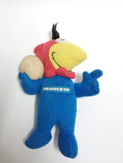 ตุ๊กตาผ้า มาสคอต บอลโลก"ฟรองซ์1998" ที่จัดที่ฝรั่งเศส มาสคอตเก่าหายากไม่พบบ่อย มีรอยบ้าง