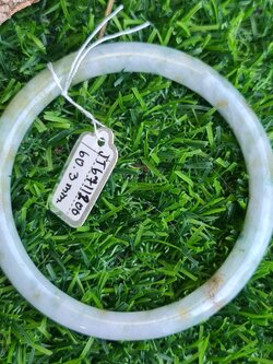 JT6711200 หยก พม่า แท้ Jade กำไลหยก 60.3 มม. (Jadeite bracelet) พม่า (Myanmar)