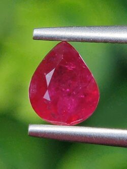 พลอย ทับทิม Ruby sapphire 0.82 กะรัต (Cts.) เผาเก่า VS พลอยแท้ อัญมณีมงคลประจําวันเกิด เครื่องประดับพลอย