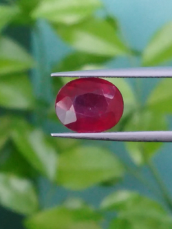 พลอย ทับทิม Ruby sapphire 4.00 กะรัต (Cts.) VS พลอยแท้ อัญมณีมงคลประจําวันเกิด เครื่องประดับพลอย