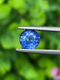 ไพลิน (Blue Sapphire) 1.15 กะรัต (Cts.) สีพิเศษ คอนฟลาวเวอร์ บลู (Cornflower Blue) พร้อมใบเซอร์ พลอยแท้ อัญมณีมงคลประจําวันเกิด เครื่องประดับพลอย