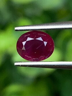 พลอย ทับทิม Ruby Sapphire 1.22 กะรัต (Cts) พลอยแท้ อัญมณีมงคลประจําวันเกิด เครื่องประดับพลอย