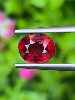 พลอย ทับทิม Ruby sapphire 1.72 กะรัต (Cts.) พลอยแท้ อัญมณีมงคลประจําวันเกิด เครื่องประดับพลอย