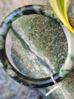 JT6711205 หยก พม่า แท้ Jade กำไลหยก (Jadeite bracelet) พม่า (Myanmar) 50.3 มม.