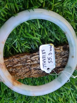 JB6711188 หยก พม่า แท้ Jade กำไลหยก 55.3 มม. (Jadeite bracelet) พม่า (Myanmar)