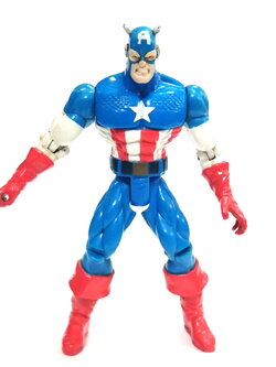 AFC กัปตันอเมริกา รุ่น คอมมิคเวอร์ชั่น อยู่ในชุด อิเลคโทรสปาร์ค ขาดโล่ห์ สภาพดีมีรอยบ้าง **ข้อต่อไม่หลวมแต่ไม่ฝืดมาก