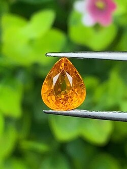 พลอย บุษราคัม Yellow Sapphire 1.64 กะรัต (Cts.) พลอยแท้ อัญมณีมงคลประจําวันเกิด เครื่องประดับพลอย