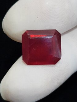 พลอย ทับทิม Ruby sapphire 10.99 กะรัต (Cts.) พลอยแท้ อัญมณีมงคลประจําวันเกิด เครื่องประดับพลอย