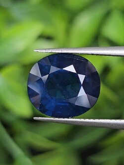 พลอย ไพลิน Blue sapphire 4.54 กะรัต (Cts.) พลอยแท้ อัญมณีมงคลประจําวันเกิด เครื่องประดับพลอย