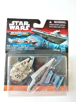 ชุดยานเหล็ก 3 ลำ จากภาพยนตร์ STAR WARS ชุด ดั้งเดิม ยานมิลเลนเนียม ฟอลคอน, ยานซุปเปอร์ สตาร์เดสทอนเออร์, ยานไท บอมเบอร์ งานโลหะ ขนาดเล็ก ยังไม่แกะแพค ของใหม่