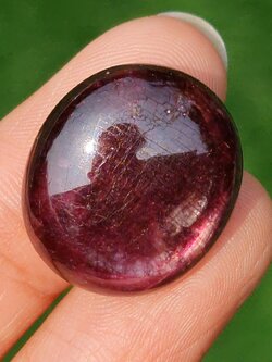 พลอย ทับทิม สตาร์ แซฟไฟร์ Ruby Star Sapphire 44.30 กะรัต (Cts.) พลอยแท้ อัญมณีมงคลประจําวันเกิด เครื่องประดับพลอย