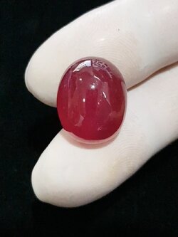 พลอย ทับทิม Ruby sapphire 33.88 กะรัต (Cts.) พลอยแท้ อัญมณีมงคลประจําวันเกิด เครื่องประดับพลอย