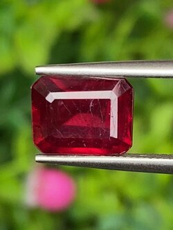 พลอย ทับทิม Ruby sapphire 3.24 กะรัต (Cts.) เผาใหม่ พลอยแท้ อัญมณีมงคลประจําวันเกิด เครื่องประดับพลอย