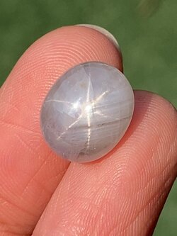 พลอย ไวท์ สตาร์ แซฟไฟร์ White Star Sapphire 9.58 กะรัต (Cts.) ดิบ Unheated พลอยแท้ อัญมณีมงคลประจําวันเกิด เครื่องประดับพลอย