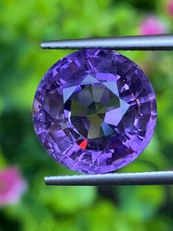 พลอย อเมทิส Amethyst 9.88 กะรัต (Cts.) พลอยแท้ อัญมณีมงคลประจําวันเกิด เครื่องประดับพลอย