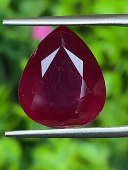 พลอย ทับทิม Ruby sapphire 10.00 กะรัต (Cts.) พลอยแท้ อัญมณีมงคลประจําวันเกิด เครื่องประดับพลอย