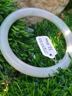 JT6711212 หยก พม่า แท้ Jade กำไลหยก 52.4 มม. (Jadeite bracelet) พม่า (Myanmar)