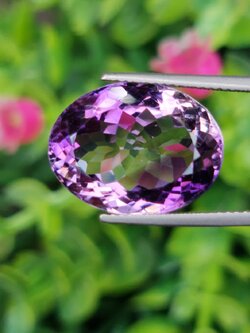 พลอย อเมทิส Amethyst 13.74 กะรัต (Cts.) พลอยแท้ อัญมณีมงคลประจําวันเกิด เครื่องประดับพลอย