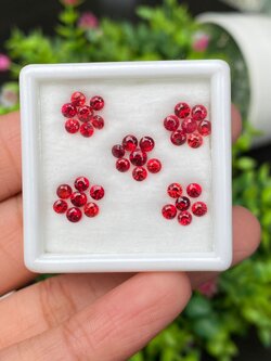 พลอย ทับทิม ซองเจีย Songea Ruby sapphire 34 เม็ด 4.64 กะรัต (Cts.) พลอยแท้ อัญมณีมงคลประจําวันเกิด เครื่องประดับพลอย