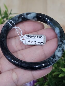 JB6711110 หยก พม่า แท้ Jade กำไลหยก (Jadeite bracelet) พม่า (Myanmar) 50.2 มม.