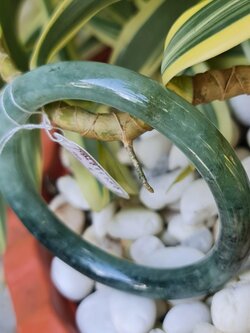 JB6711157 หยก พม่า แท้ Jade กำไลหยก 56.1 มม. (Jadeite bracelet) พม่า (Myanmar)