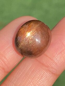 พลอย ซันสโตน Sunstone 12.65 กะรัต (Cts.) พลอยแท้ อัญมณีมงคลประจําวันเกิด เครื่องประดับพลอย