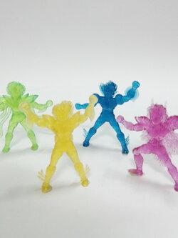 ตุ๊กตุ่นยาง เซนต์เซย่า เปกาซัส เซยย่า(เหลือง) ดราก้อน ชิริว(ม่วง) ฟินิกซ์ อิคคิ(เขียว) ซิกนัส เฮียวกะ(น้ำเงิน)