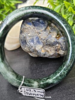 JB6804034 หยก พม่า แท้ Jade กำไลหยก 62.3 มม. (Jadeite bracelet) พม่า (Myanmar)