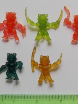 ตุ๊กตุ่น แอ๊นท์ 1" ตุ๊กตุ่นยางหลากสี 'เหมียวนินจา'