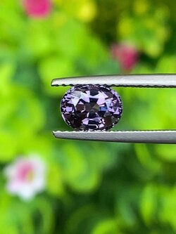 พลอย สปิเนล พม่า Spinel Myanmar 1.22 กะรัต (Cts.克拉) ดิบ Unheated 未加热的 พลอยแท้ อัญมณีมงคลประจําวันเกิด เครื่องประดับพลอย