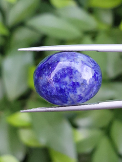 พลอย ลาพิส ลาซูลี Lapis lazuli 15.25 กะรัต (Cts.克拉) พลอยแท้ อัญมณีมงคลประจําวันเกิด เครื่องประดับพลอย