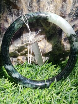 JB6711118 หยก พม่า แท้ Jade กำไลหยก (Jadeite bracelet) พม่า (Myanmar) 58.6 มม.