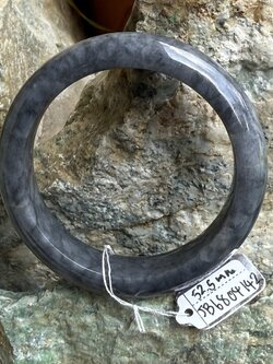 JB6804142 หยก พม่า แท้ Jade กำไลหยก 52.5 มม. (Jadeite bracelet) พม่า (Myanmar)