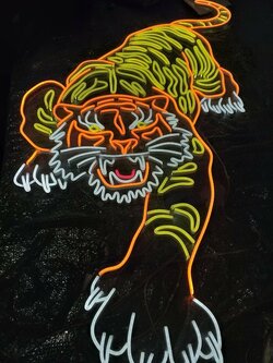 งานป้ายไฟนีออนดัดLED รูปเสือ