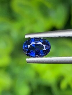 พลอย ไพลิน blue sapphire 0.46 กะรัต (Cts.) พลอยแท้ อัญมณีมงคลประจําวันเกิด เครื่องประดับพลอย