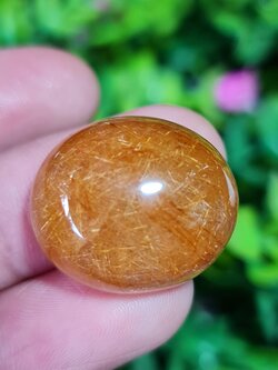 ไหมทอง ควอตซ์ Golden Rutilated Quartz 41.64 กะรัต Cts.พลอยแท้ อัญมณีมงคลประจําวันเกิด เครื่องประดับพลอย