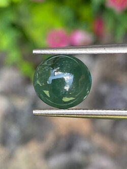 หยกพม่าเจียรนัย (Burmese jade ) 2.45 กะรัต หยกแท้ อัญมณีมงคลประจําวันเกิด เครื่องประดับหยก