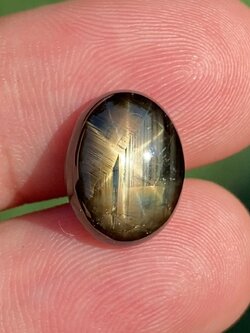 พลอย แบล็ค สตาร์ แซฟไฟร์ Black Star Sapphire 9.56 กะรัต (Cts.) ดิบ Unheated พลอยแท้ อัญมณีมงคลประจําวันเกิด เครื่องประดับพลอย