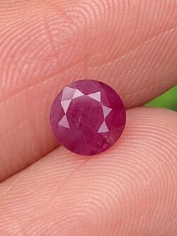 พลอย ทับทิม พม่า (Burmese Ruby Sapphire) 0.84 กะรัต พลอยแท้ อัญมณีมงคลประจําวันเกิด เครื่องประดับพลอย
