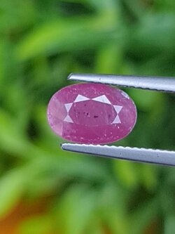 พลอย ทับทิม Ruby sapphire 3.60 กะรัต (Cts) ดิบ Unheated พลอยแท้ อัญมณีมงคลประจําวันเกิด เครื่องประดับพลอย