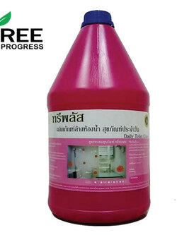 ผลิตภัณฑ์น้ำยาล้างห้องน้ำ สุขภัณฑ์ ชมพู กลิ่นพิ้งฟรุ๊ต (Toilet Cleaner) ทรีพลัส 3.8 / 20 ลิตร