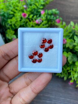 พลอย สเปสซาร์ไทต์ Spessartite Garnet 10 เม็ด (Pcs.) 15.95 กะรัต Cts.พลอยแท้ อัญมณีมงคลประจําวันเกิด เครื่องประดับพลอย