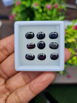 พลอย สปิเนล พม่า Spinel Myanmar 9.18 กะรัต (Cts.) 9 เม็ด พลอยแท้ อัญมณีมงคลประจําวันเกิด เครื่องประดับพลอย