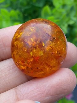 อำพัน Amber 24.4 กะรัต พลอยแท้ อัญมณีมงคลประจําวันเกิด เครื่องประดับพลอย