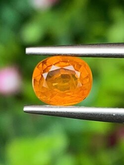 พลอย บุษราคัม yellow sapphire 1.11 กะรัต (Cts.) พลอยแท้ อัญมณีมงคลประจําวันเกิด เครื่องประดับพลอย
